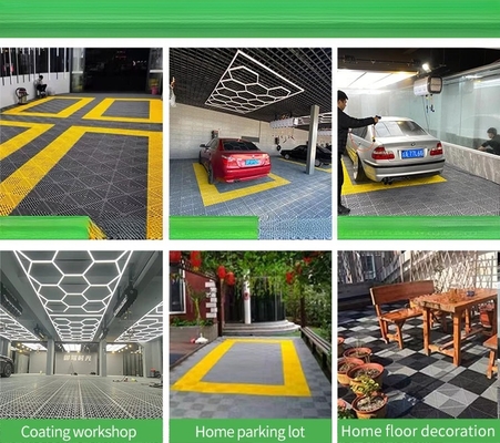 Starr verriegelte Garagenfußbodenfliesen für Fahrzeuge Einzelhandelsgeschäfte Schmutzfest Funktion