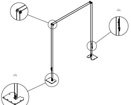 4000 kg Hebekapazität Fahrzeug Hydraulischer Doppelkolonnen-Gantry-Aufzug für Tankstellen