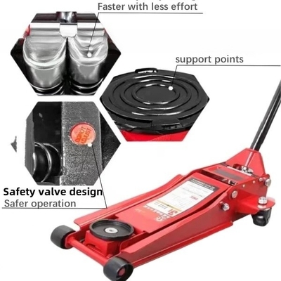 Anpassbar 3 T Low Profile Hydraulic Floor Jack Stahl Farbkasten OEM Auto Jack Unterstützung