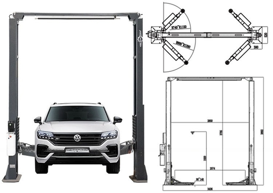 Doppelzylinder-Hydrauliklift Sunm-Autolifter für zwei Post-Autolifting-Anpassung