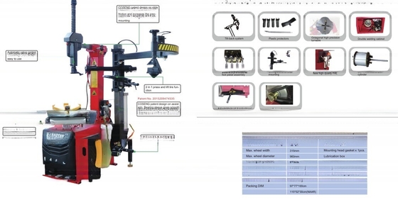 Einfacher Wechsel der Reifenaufbaumaschine Innenklemmen 12'-24' Außenklemmen 10&quot;-22